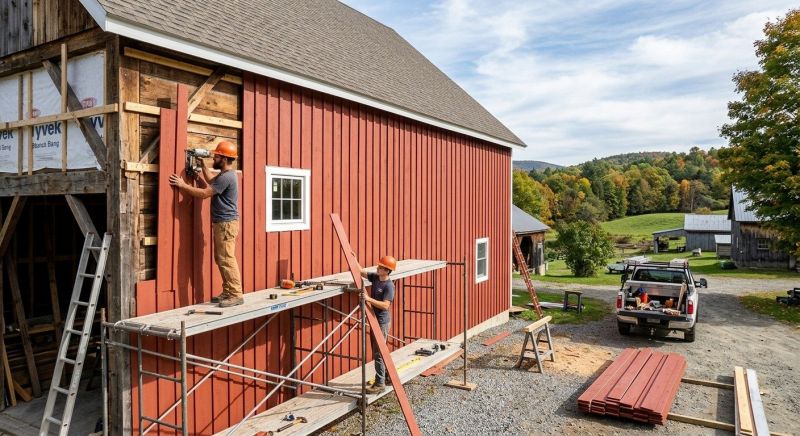 Barn Wood Siding Installation in Boston, MA